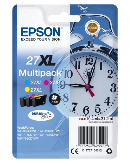 Picture of Epson Alarm clock Multipack 3-colour 27XL DURABrite Ultra Ink