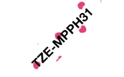 Picture of Brother TZE-MPPH31 label-making tape Black on pink