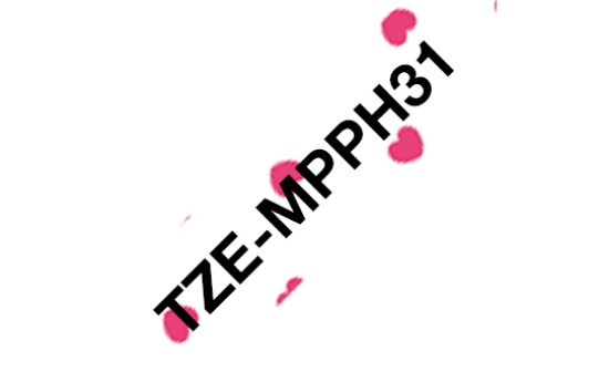 Picture of Brother TZE-MPPH31 label-making tape Black on pink