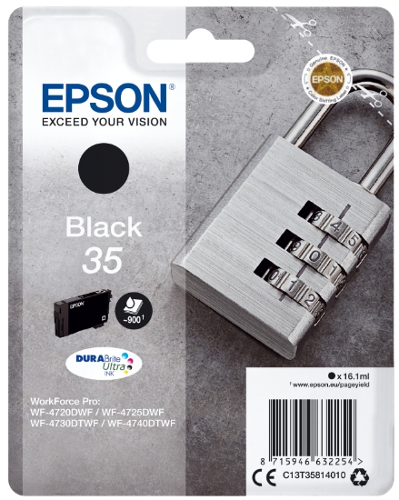 Picture of Epson Padlock Singlepack Black 35 DURABrite Ultra Ink