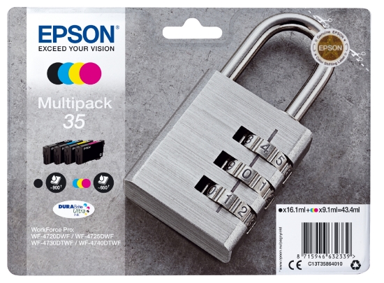Picture of Epson Padlock Multipack 4-colours 35 DURABrite Ultra Ink