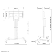 Picture of Neomounts PLASMA-M2500BLACK TV trolley 42-100" - motorised