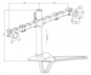 Picture of iiyama DS1002D-B1 monitor mount / stand 76.2 cm (30") Desk Black