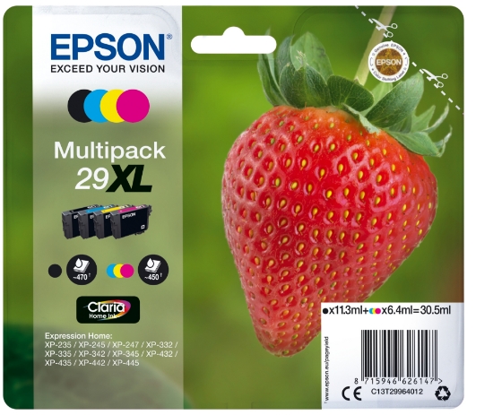 Picture of Epson Strawberry Multipack 4-colours 29XL Claria Home Ink