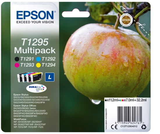 Picture of Epson Apple Multipack 4-colours T1295 DURABrite Ultra Ink