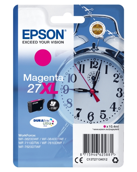 Picture of Epson Alarm clock Singlepack Magenta 27XL DURABrite Ultra Ink