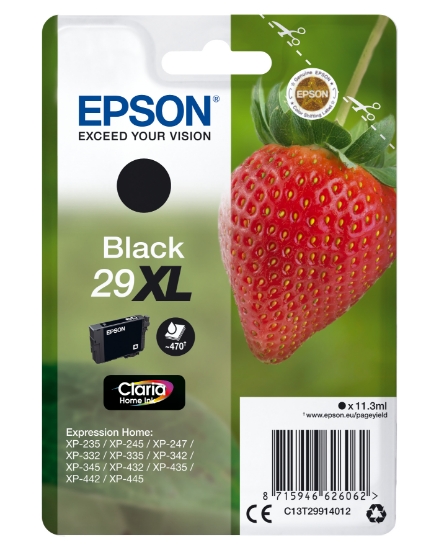 Picture of Epson Strawberry Singlepack Black 29XL Claria Home Ink