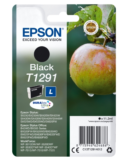 Picture of Epson Apple Singlepack Black T1291 DURABrite Ultra Ink