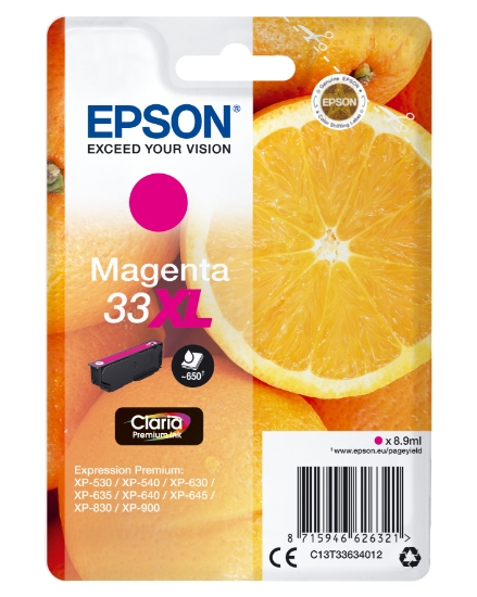 Picture of Epson Oranges Singlepack Magenta 33XL Claria Premium Ink