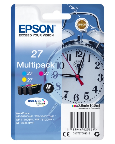 Picture of Epson Alarm clock Multipack 3-colour 27 DURABrite Ultra Ink