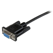 Picture of StarTech.com 2m Black DB9 RS232 Serial Null Modem Cable F/F