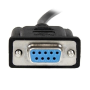 Picture of StarTech.com 2m Black DB9 RS232 Serial Null Modem Cable F/F