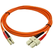 Picture of StarTech.com 2m Fiber Optic Cable - Multimode Duplex 50/125 - LSZH Fiber Jumper Cord - LC/SC