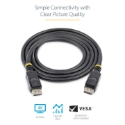 Picture of StarTech.com 1m (3ft) DisplayPort 1.2 Cable - 4K x 2K Ultra HD VESA Certified DisplayPort Cable - DP to DP Cable for Monitor - DP Video/Display Cord - Latching DP Connectors