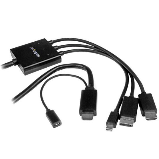 Picture of StarTech.com HDMI, DisplayPort or Mini DisplayPort to HDMI Converter Cable - 2 m (6 ft.)