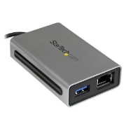 Picture of StarTech.com Thunderbolt to Gigabit Ethernet plus USB 3.0 - Thunderbolt Adapter