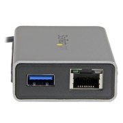 Picture of StarTech.com Thunderbolt to Gigabit Ethernet plus USB 3.0 - Thunderbolt Adapter
