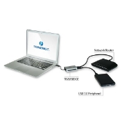 Picture of StarTech.com Thunderbolt to Gigabit Ethernet plus USB 3.0 - Thunderbolt Adapter