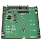 Picture of StarTech.com M.2 SATA SSD to 2.5in SATA Adapter - M.2 NGFF to SATA Converter - 7mm - Open-Frame Bracket - M2 Hard Drive Adapter