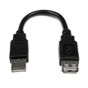 Picture of StarTech.com 6in USB 2.0 Extension Adapter Cable A to A - M/F