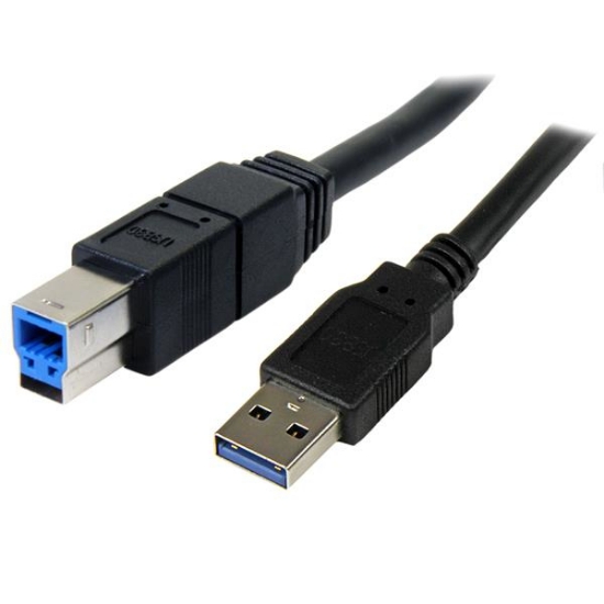 Picture of StarTech.com 3m Black SuperSpeed USB 3.0 Cable A to B - M/M
