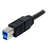 Picture of StarTech.com 3m Black SuperSpeed USB 3.0 Cable A to B - M/M