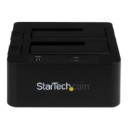 Picture of StarTech.com Dual-Bay USB 3.0 / eSATA to SATA Hard Drive Docking Station, USB Hard Drive Dock, External 2.5/3.5" SATA I/II/III SSD/HDD Docking Station, Hot-Swap Hard Drive Bays, Top-Loading