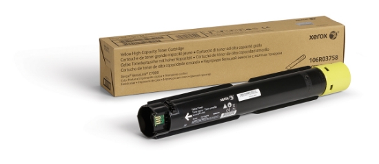 Picture of Xerox Genuine ® VersaLink® C7000 Color Printer Yellow High capacity Toner Cartridge (10100 Pages) - 106R03758