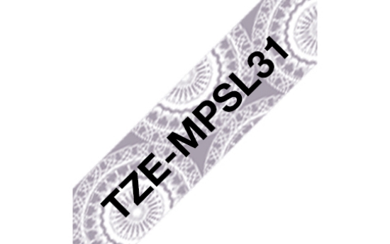 Picture of Brother TZE-MPSL31 label-making tape Black on silver