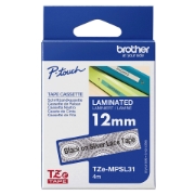 Picture of Brother TZE-MPSL31 label-making tape Black on silver