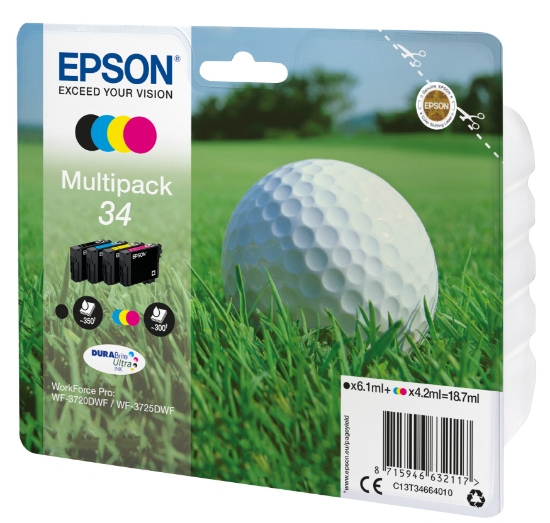 Picture of Epson Golf ball Multipack 4-colours 34 DURABrite Ultra Ink