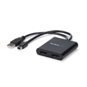 Picture of StarTech.com 2-Port Multi Monitor Adapter - Mini DisplayPort to 2x DisplayPort MST Hub - Dual 4K 30Hz - Video Splitter for Extended Desktop Mode on Windows PCs Only - mDP 1.2 to 2x DP