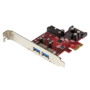 Picture of StarTech.com 4 Port PCI Express USB 3.0 Card - 2 External & 2 Internal - SATA Power - UASP Support - 2x Internal (IDC) Motherboard-Style Headers