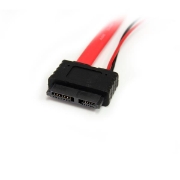 Picture of StarTech.com 20in Slimline SATA to SATA with LP4 Power Cable Adapter