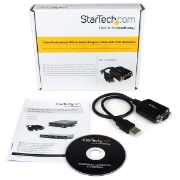 Picture of StarTech.com 6ft (1.8m) 1-Port Professional USB to Serial Adapter Cable with COM Retention, USB to RS232 Adapter - TAA
