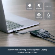 Picture of StarTech.com USB-C VGA Multiport Adapter - USB 3.0 Port - 60W PD