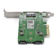 Picture of StarTech.com 3-Port M.2 SSD (NGFF) Adapter Card - 1 x PCIe (NVMe) M.2, 2 x SATA III M.2 - PCIe 3.0