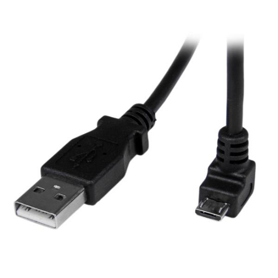 Picture of StarTech.com 2m Micro USB Cable - A to Down Angle Micro B
