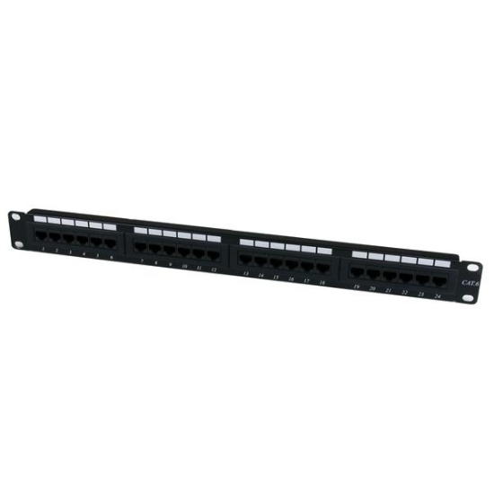Picture of StarTech.com 24 Port 1U Rackmount Cat 6 110 Patch Panel