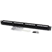 Picture of StarTech.com 24 Port 1U Rackmount Cat 6 110 Patch Panel