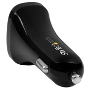 Picture of StarTech.com Dual-Port USB Car Charger - 24W/4.8A - Black