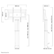 Picture of Neomounts PLASMA-W2500SILVER TV floor stand 42-100" - wall - motorised