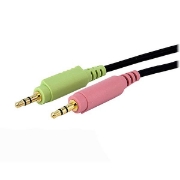 Picture of StarTech.com 10ft 4-in-1 USB Dual Link DVI-D KVM Switch Cable w/ Audio & Microphone
