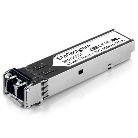 Picture of StarTech.com Cisco SFP-GE-S Compatible SFP Module - 1000BASE-SX - 1GbE Multimode Fiber MMF Optic Transceiver - 1GE Gigabit Ethernet SFP - LC 550m - 850nm - DDM Cisco IE3400, IE3300, IE3200