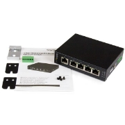 Picture of StarTech.com 5 Port Unmanaged Industrial Gigabit Ethernet Switch - DIN Rail / Wall-Mountable