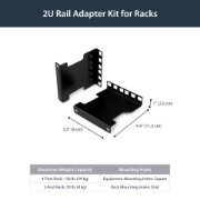 Picture of StarTech.com 2U Server Rack Depth Extender Adapter Kit with 4” Adjustment