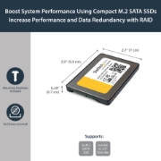 Picture of StarTech.com Dual M.2 NGFF SATA Adapter with RAID
