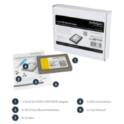 Picture of StarTech.com Dual M.2 NGFF SATA Adapter with RAID