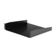 Picture of StarTech.com 2U Server Rack Shelf - Universal Rack Mount Cantilever Shelf for 19" Network Equipment Rack & Cabinet - Heavy Duty Steel – Weight Capacity 44lb/20kg - 16" Deep Tray, Black