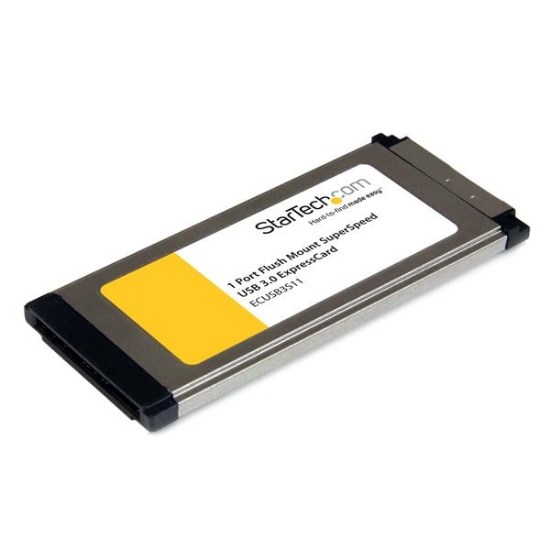 Picture of StarTech.com 1 Port Flush Mount ExpressCard SuperSpeed USB 3.0 Card Adapter with UASP Support